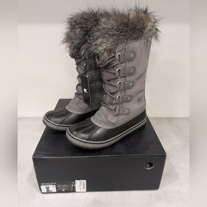 New, Sorel Women's Joan of Arctic Boot, Waterproof, Size 8.5 (Quarry, Black)
